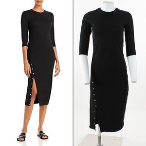 Theory Side Slit Midi Dress